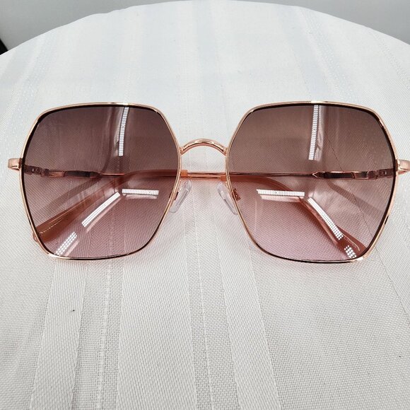 SIMPLY SOUTHERN Rose Gold Wire Square Frame Sunglasses Sunnies 9017 NWT - Picture 2 of 8